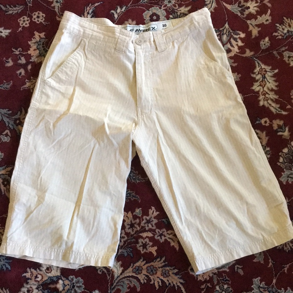 Like-new cotton pinstripe shorts
